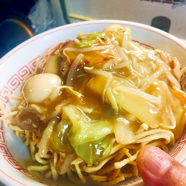 ★今日の定食- 「五目あんかけ焼きそば」